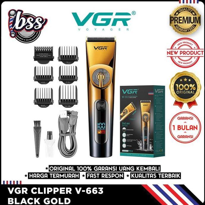 VGR CLIPPER V-663 BLACK GOLD CLIPPER CORDLESS