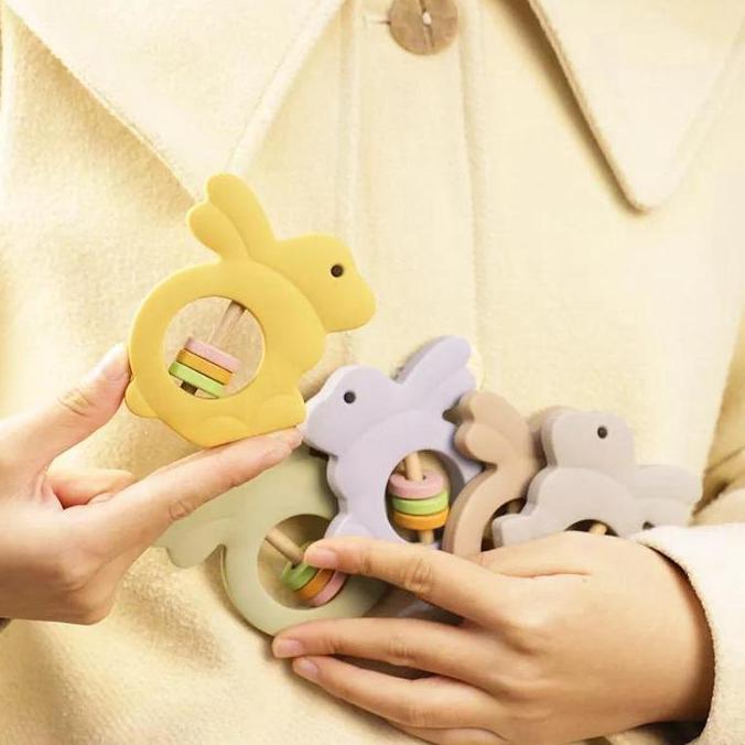 George Baby Silicon Teether Rattle Rabbit
