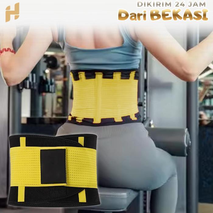 Korset Olahraga Wanita Pria Pelangsing Perut Buncit Korset Gym Pembentuk Tubuh Ideal