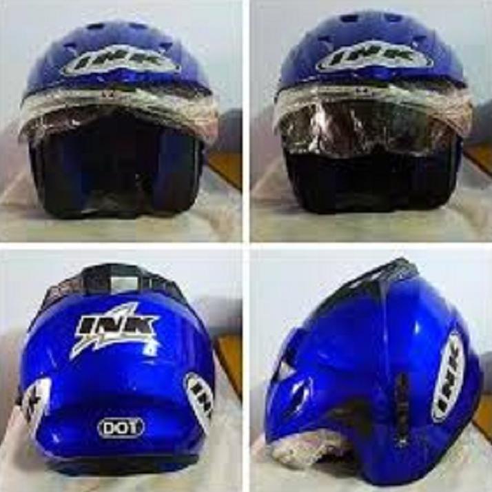 NEW HELM INK DOUBLE VISOR ORIGNAL MERK BMT EMBOSS SNI