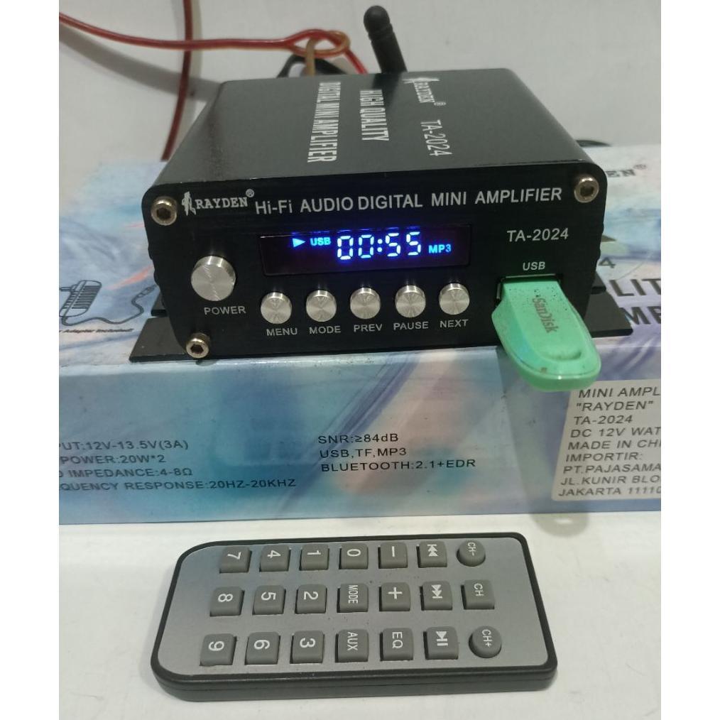 RAYDEN TA-2024 USB ,TF ,BLUETOOTH WITH REMOTE CONTROL HIGH QUALITY DIGITAL MINI AMPLIFIER