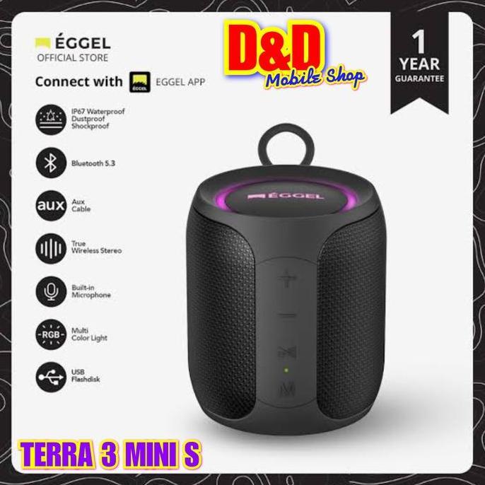 EGGEL TERRA 3 MINI S WATERPROOF PORTABLE TWS BLUETOOTH SPEAKER GARANSI RESMI EGGEL INDONESIA