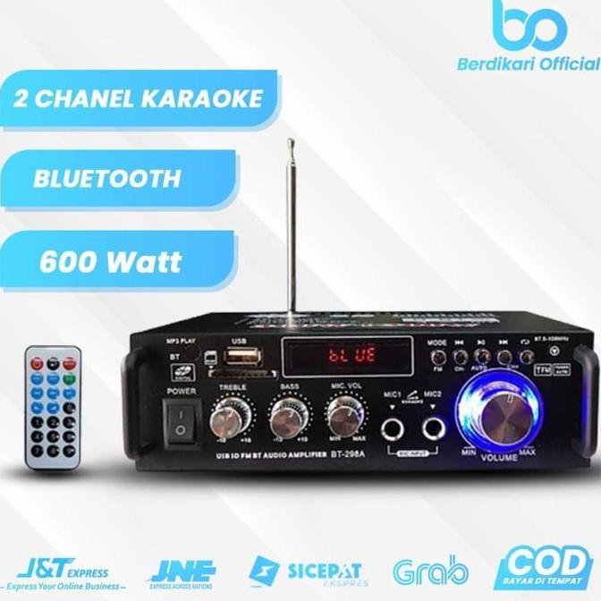 Power Amplifier Bluetooth USB FM Radio Karaoke Audio Mini