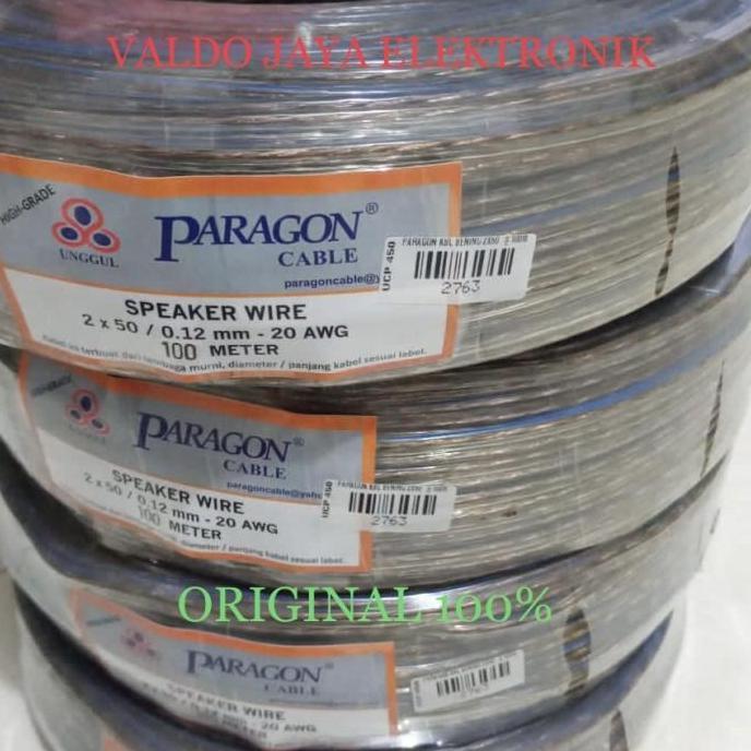 PARAGON Kabel Speaker 100 Meter 2x50 Kabel TOA Kabel Bening AUDIO