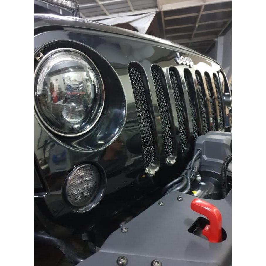 Lampu Utama / Headlamp Led JW Speaker J2 Jeep Wrangler JK Rubicon