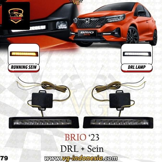 Lampu DRL & Sein Running Brio 2023 2024 2025 Orinal Import Kabel Set untuk Honda Brio Facelift Mewah