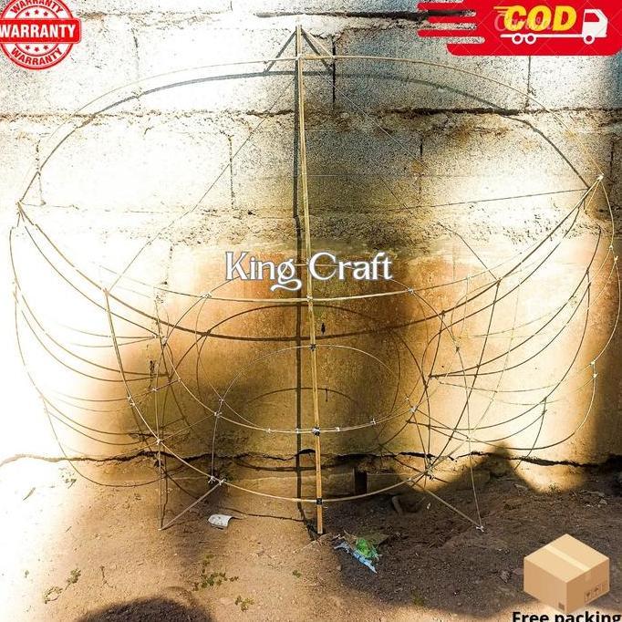 Kerangka Layangan Gapangan Ram Raman Empet 80Cm Bonus Sendaren
