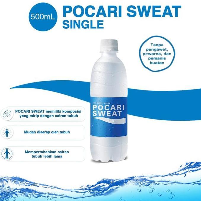POCARI SWEAT MINUMAN ISOTONIC PET BOTOL 500ML SPORT DRINKS LARI SEPEDA OLAHRAGA SGA3