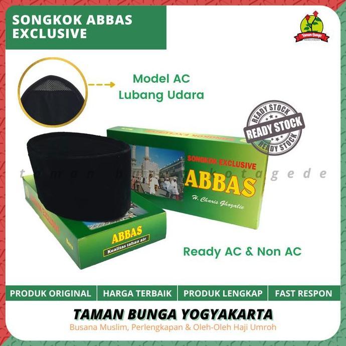 SONGKOK KOPYAH PECI HITAM POLOS ABBAS