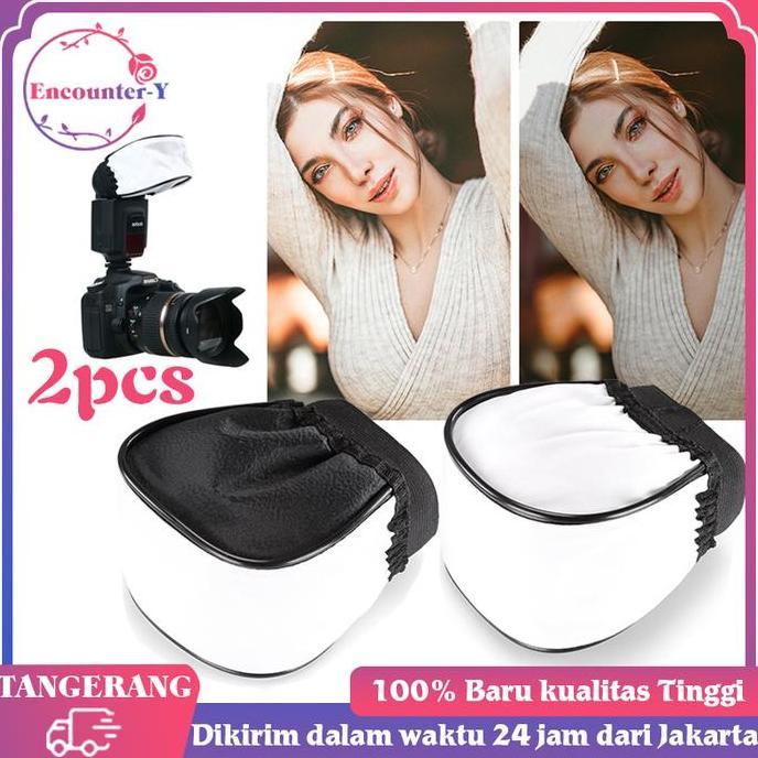 HATSUD Soft Flash Diffuser Eksternal 2pcs Diffuser Flash Godox Softbox Flash