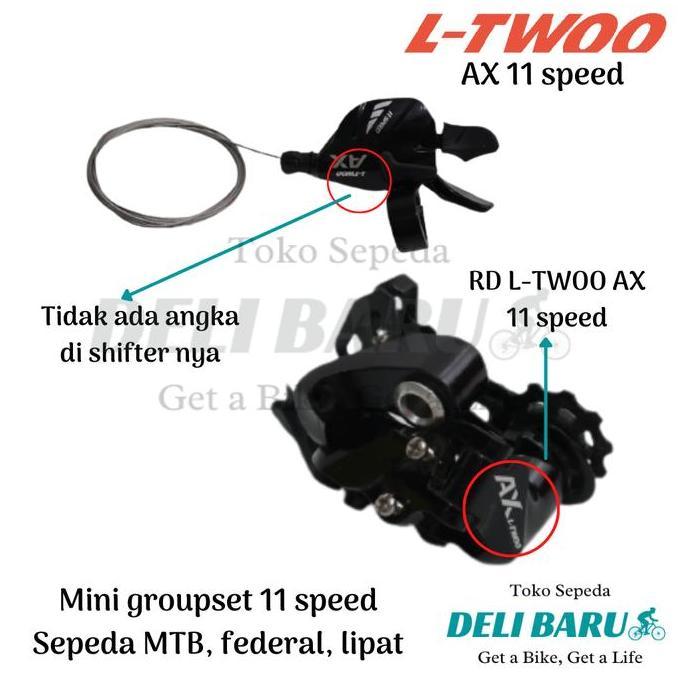 Promo L-Twoo Mini Groupset 11 Speed Ltwoo Ax Shifter Kanan Dan Rd Type Short Cage Sepeda Mtb, Lipat