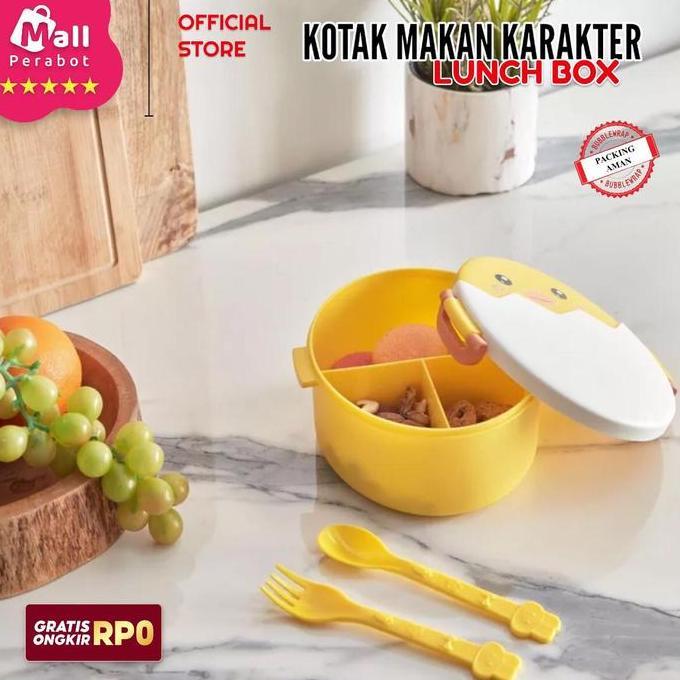 LOWARY Mall Perabot | Tempat Makan Bekal Anak | Karakter Telur Ayam Lucu | Kotak Bekal Makan Anak 3 