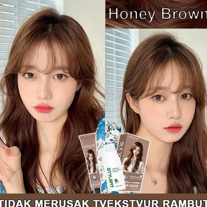 [LUSHOP] [COD]STYLE FIT CAT RAMBUT 200ML,HONEY BROWN PRIA DAN WANITA PEWARNA RAMBUT NO BLEACHING (CO