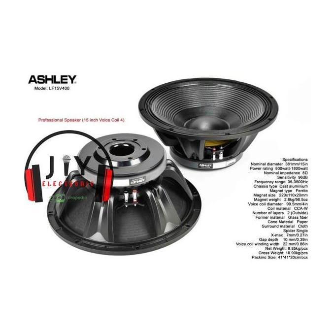 Speaker Komponen Ashley 15 inch LF15V400 LF 15V400 LF15 V400 Orinal