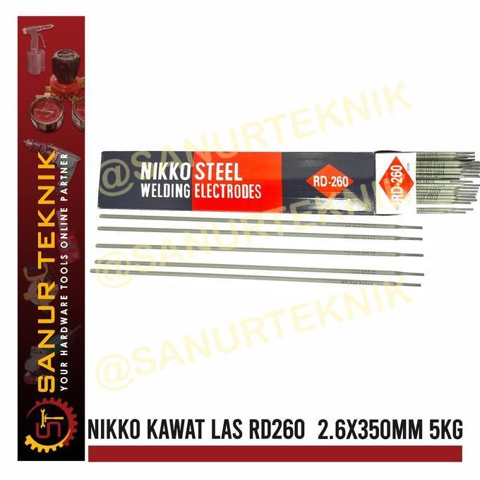 NIKKO STEEL Kawat Las RD 260 RD260 2.6mm 2.6 mm (5 KG)