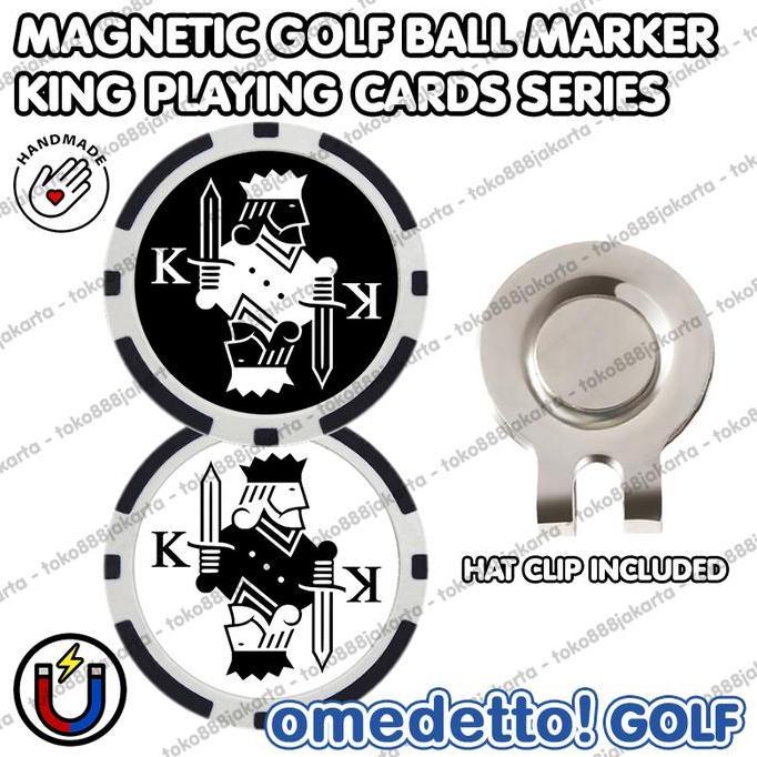 HARGA DISC - KING PLAYING CARDS KARTU RAJA MAGNETIC GOLF BALL MARKER MAGNET WITH HAT CLIP OMEDETTO