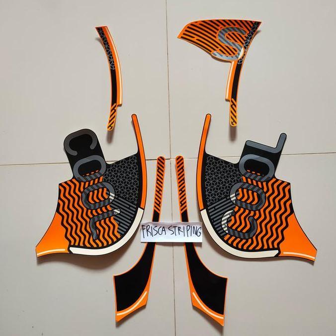 striping stiker Scoopy cool 2022 hitam orange
