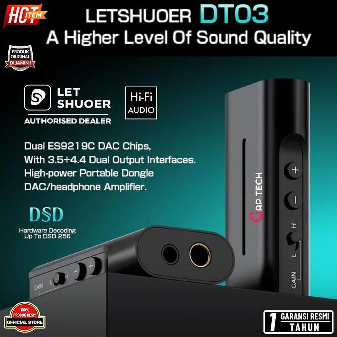 Letshuoer DT03 / DT 03 Portable Hh Resolution Lossless DAC AMP Headphone Amplifier with Dual ESS SAB