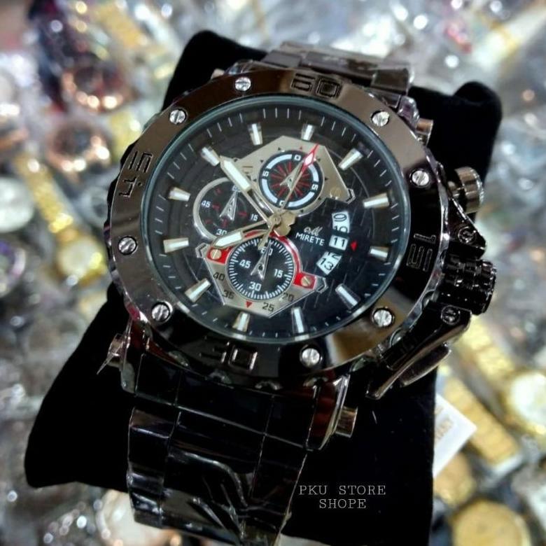 KUALITAS SUPER JAM TANGAN PRIA MIRETE FREE BOX NEW | ANTI AIR RANTAI STAINLESS STELL | JAM TANGAN KA