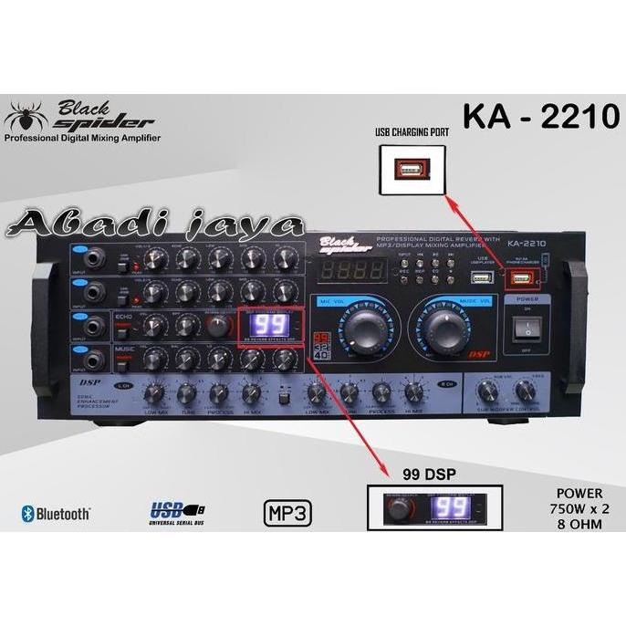 AMPLI AMPLIFIER BLACK SPIDER KA2210 KA 2210 ORINAL