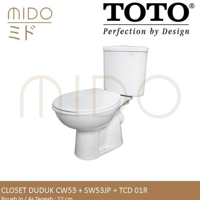 TERBARU - CLOSET KLOSET TOILET DUDUK TOTO CW53J SW53JP / CW 53 J SW JP PUTIH