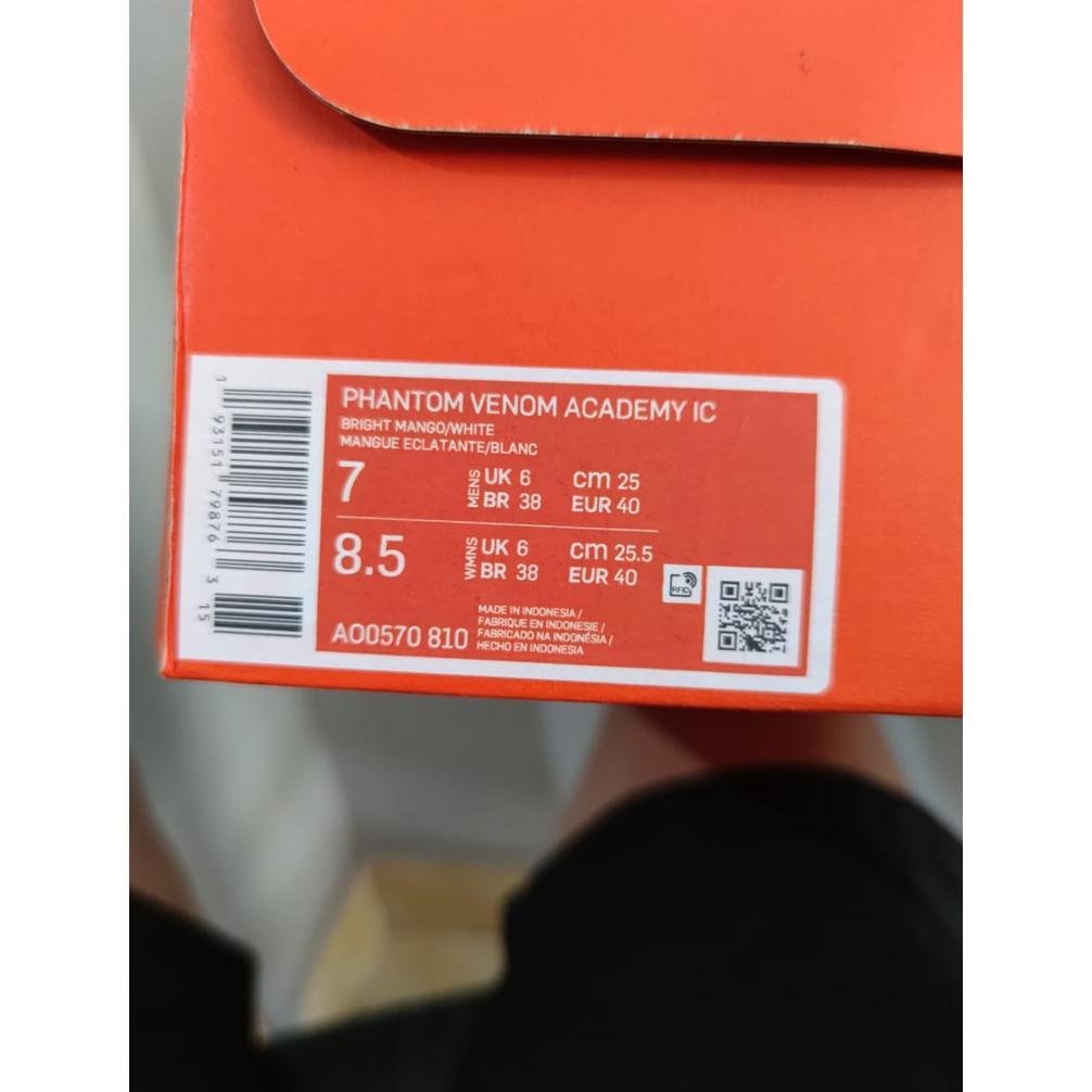 HOT PRODUCT Sepatu Futsal Nike Phantom Venom Academy IC Bright Mango AO0570-810 Original BNIB
