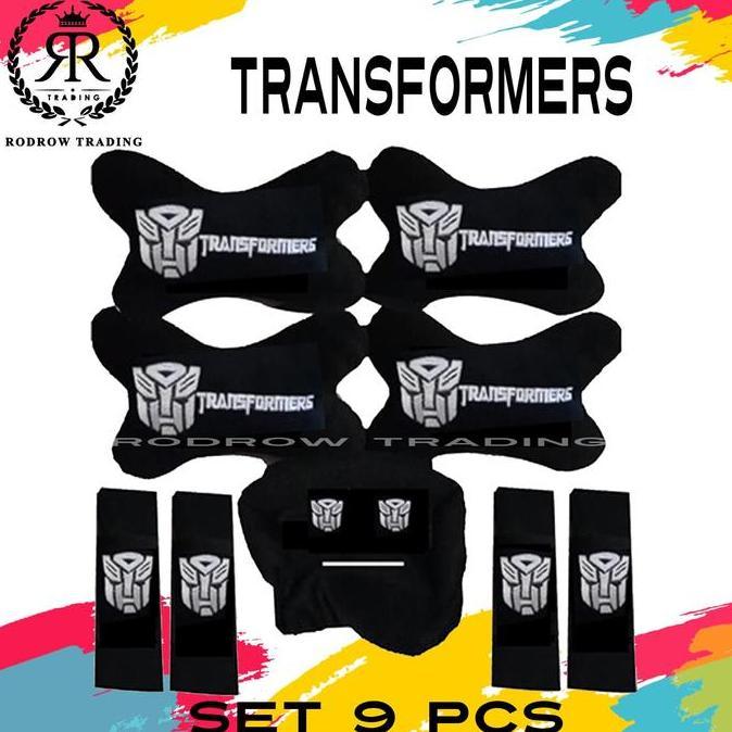 Bantal Mobil Transformers Set 9pcs / Bantal Jok Mobil Transformers Set