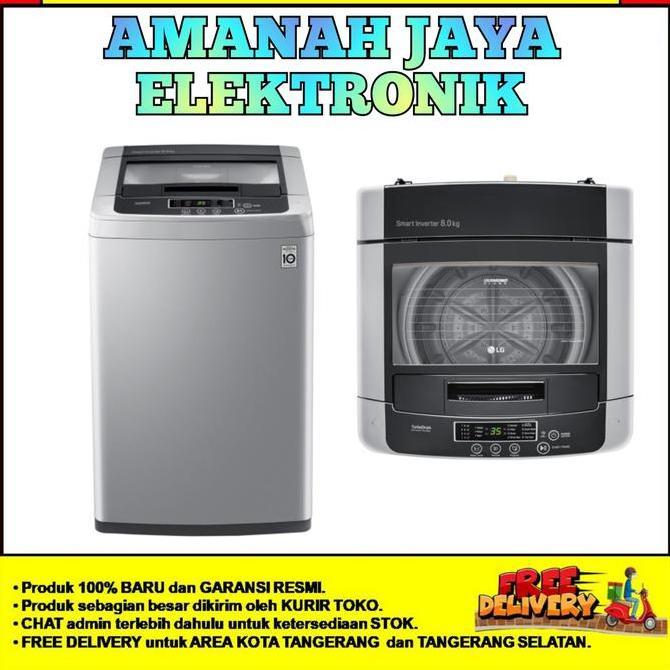 (Best) LG MESIN CUCI 8 Kg TOP LOADING T2108VSPCK | LG T2108VSPCK T2108 VSPCK