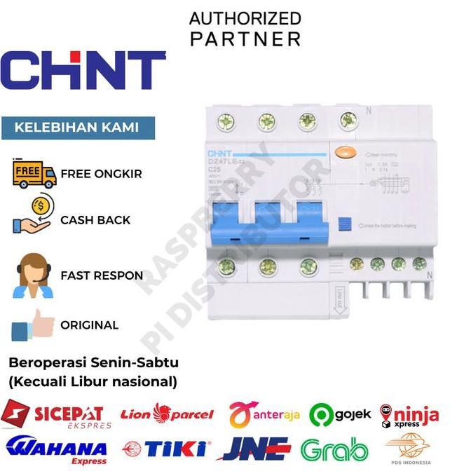 ELCB CHINT DZ47LE-32 4P 6KA ANTI KONTAK SGA3