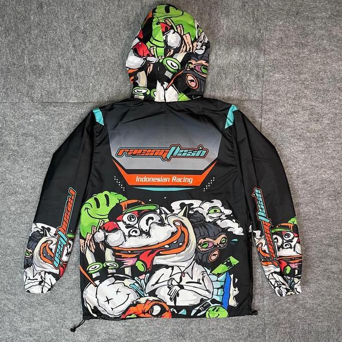 Hombre- New- Jaket Racing Flash Bahan Parasut/Jaket Racing Parasut/Jaket 2Stroke