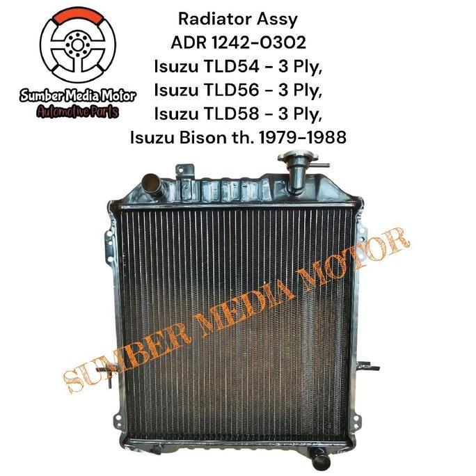 Radiator ADR 1242-0302 Isuzu TLD54, Isuzu TLD56, Isuzu TLD58 - 3R, Isuzu Bison tahun 1979-1988