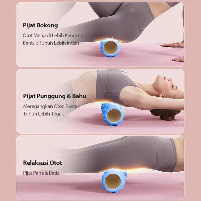[12255] CodXmvp Foam Roller Yoga Pria & Wanita Multi Warna & Ukuran | Alat Pijat Otot | Fitness Gym 