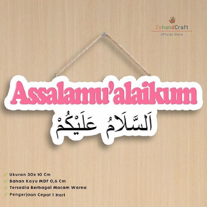 Party- Zehandcraft - Hiasan Dinding Pintu Assalamualaikum / Gantungan Pintu Assalamualaikum