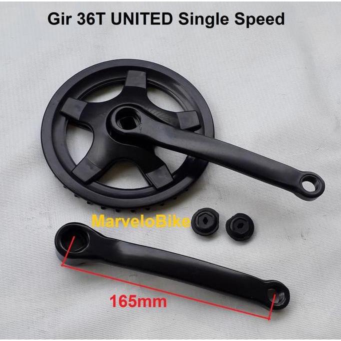 Crank Gir Sepeda Lipat Bmx Fixie Mini 36T United Single Speed
