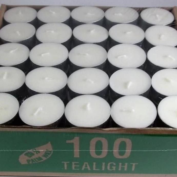 Leolle Bali Lilin Tealight Palm Wax Putih Tanpa Aroma | Lilin Refill Pembakar Dupa & Tungku Aromater