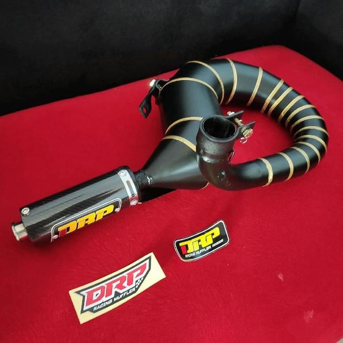 Knalpot vespa racing kanan pendek DRP
