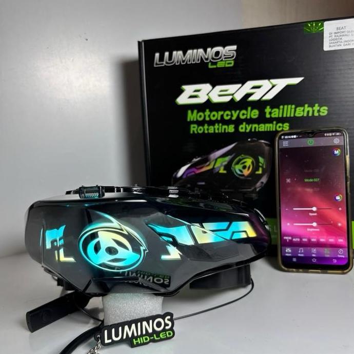 lampu rem stoplamp beat 2020-2024 new stoplamp RGB App model lazy saringgan original luminos Motorcy