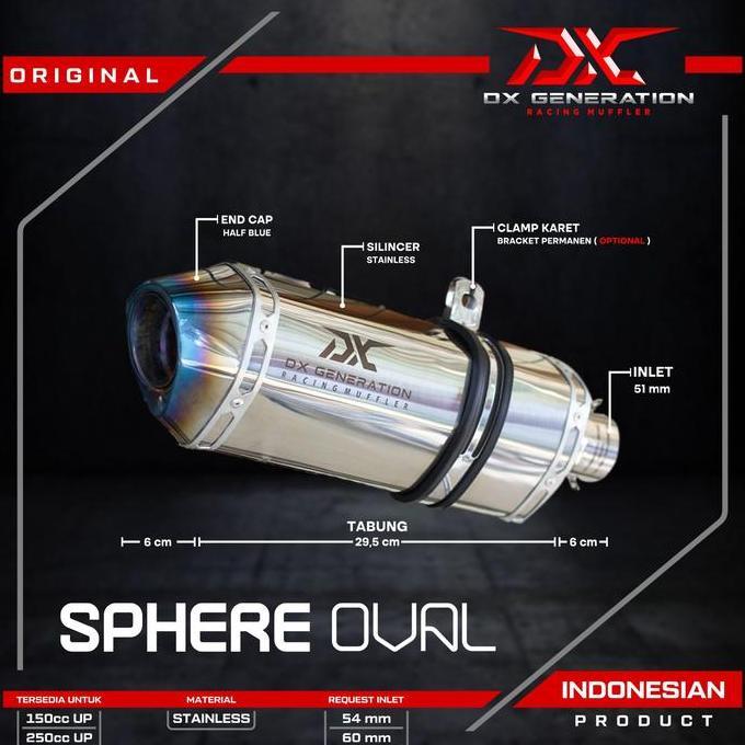 knalpot Dx Generation Sphere Oval