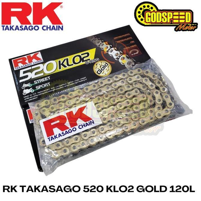RANTAI RK TAKASAGO KLO2 ORING GOLD 520 120L ZX25 CBR250RR R25 ER6 Z800