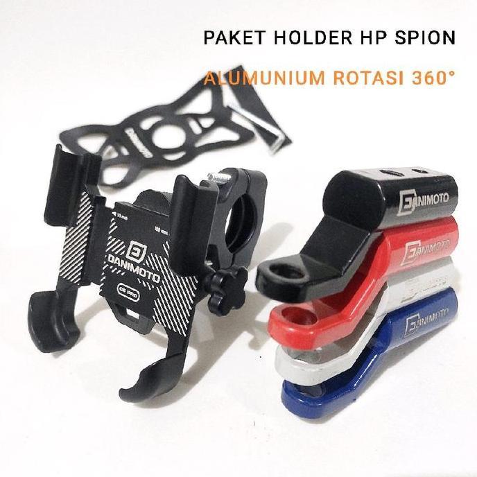 Danimoto Holder HP Motor BESI SPION STANG Yamaha Honda NMAX Vario Beat Full Aluminum Besi