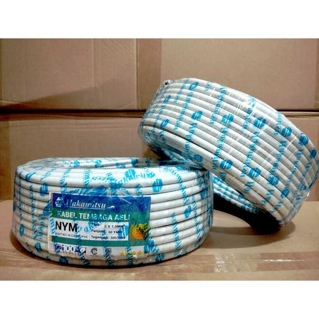 Kabel Tembaga Hakamitsu Nym 2 X 1,5 Mm 50Y Sni / Kabel Nym Sni