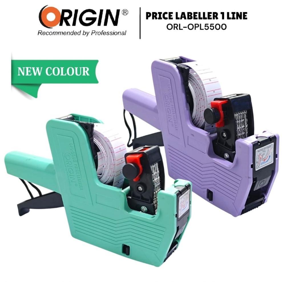 Mesin Label Harga 1 Baris Price Labeller Pastel Kode Opl 5500 ( Ungu Pastel  / Hijau Pastel / Orange