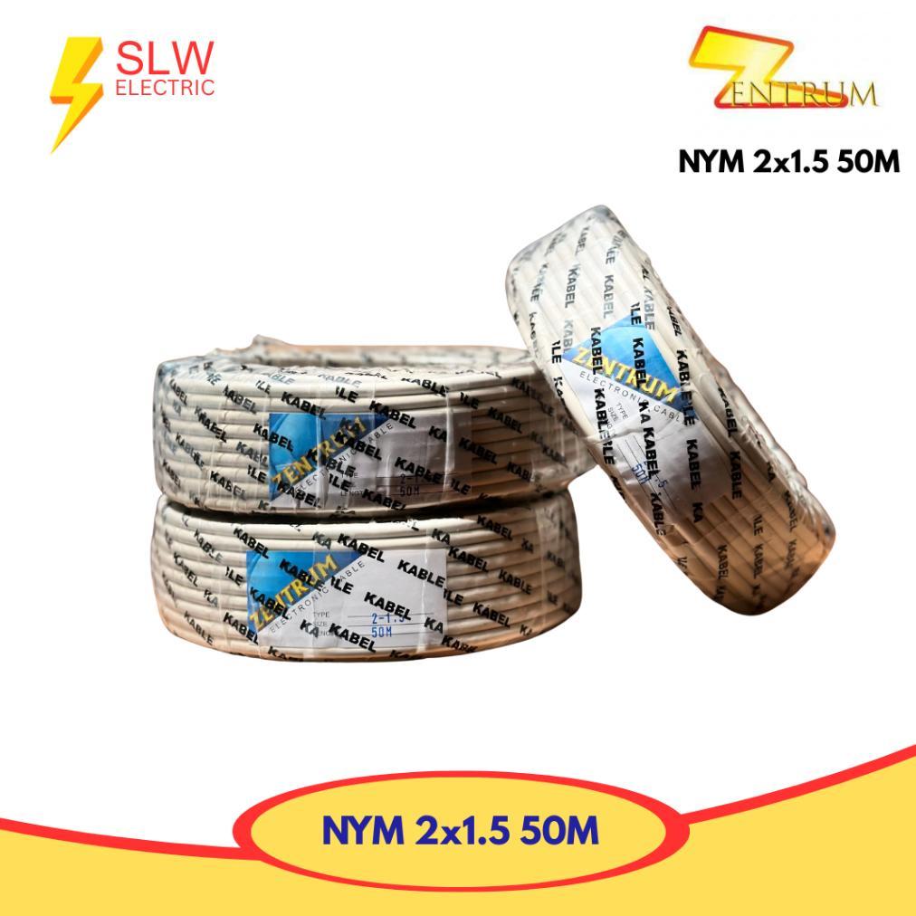Zentrum Kabel Listrik Kawat Nym 2X1.5 (50 Meter)