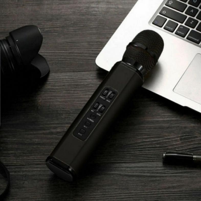 HOT PRODUCT Mic K6, Mic Wireless Bluetooth Karaoke Player K6, Microphone Speaker KTV Efek