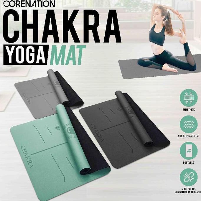 [12255] Corenation Matras Chakra Yoga Mat 4.5Mm | Workout Mat Anti Slip | Yoga Mat Lux Matras Olahra