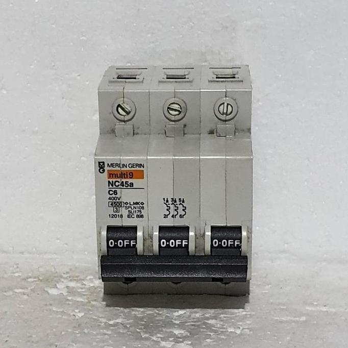 MCB Multi9/Multi 9 Merlin Gerin NC45a C6 3P 6A