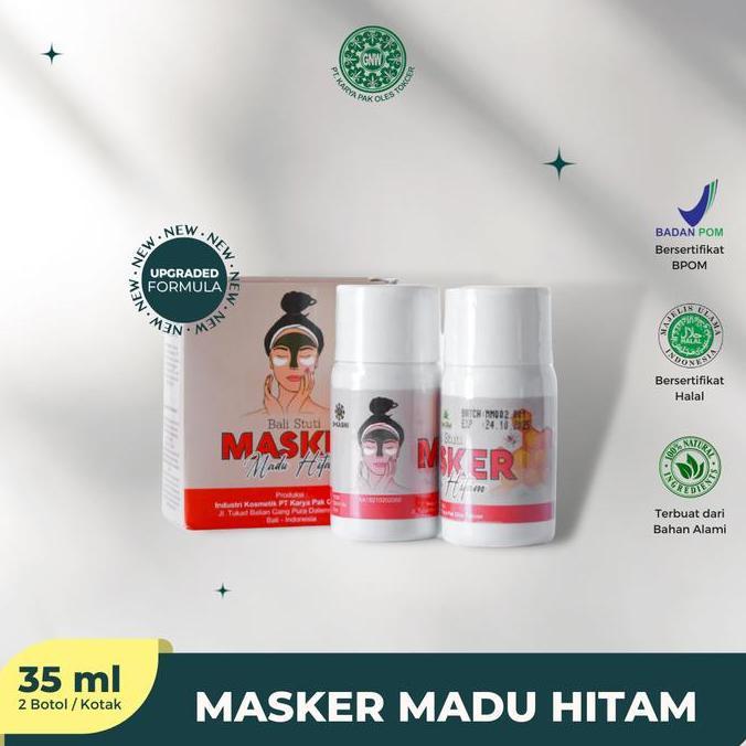 Masker Madu Hitam 35 Ml (isi 2 botol) KEMASAN BARU