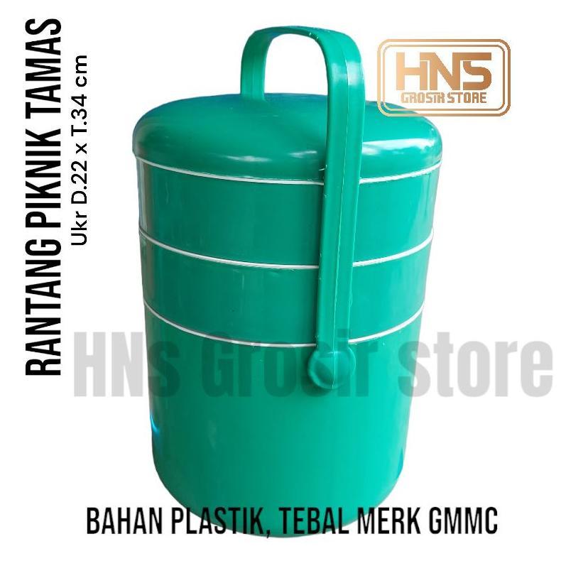 TERBARU Rantang piknik bekal makanan tamas GMMC plastik susun 3 grosir