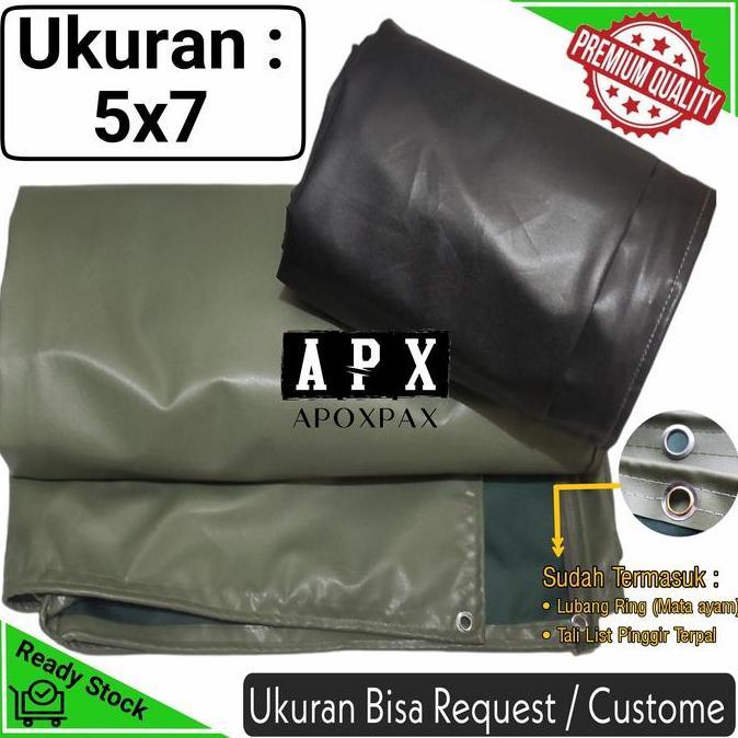 * TERPAL KAIN CV JEEP/TENTARA UKURAN 5X7 *