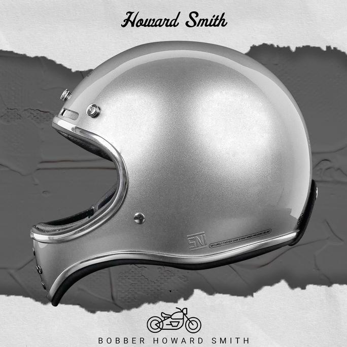 Comet- Hord Smith Bobber Retro Helm Full Face - Silver Met
